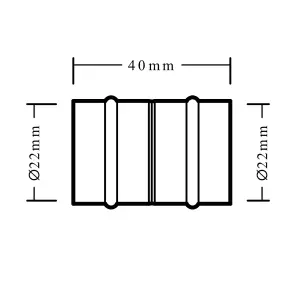 Plumbsure Coupler (Dia)22mm, Pack of 2