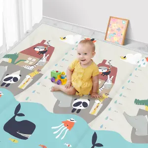 180cm x 160cm Playmat, Extra-Large&Thick Foldable Foam Baby Play Mat, Thickness 1cm