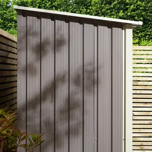 Trentvale 5X3 Metal Pent Shed Dark Grey Light Grey