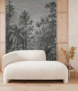 Art For the Home Archive Jungle Black & White Print To Order Fixed Size Mural