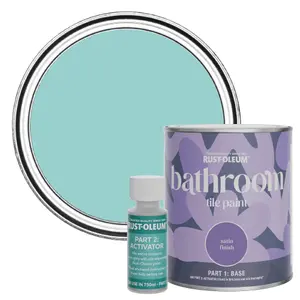 Rust-Oleum Teal Satin Bathroom Tile Paint 750ml