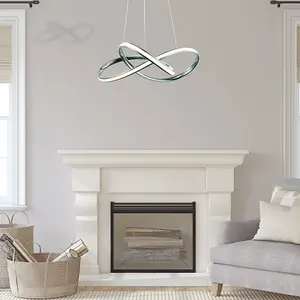 Milagro Cappio Chrome LED Pendant Lamp 36W(130W) Stunning Designer Hanging Ceiling Light With Elegant Chrome Curves