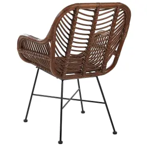 Dining Chair CANORA Rattan Brown