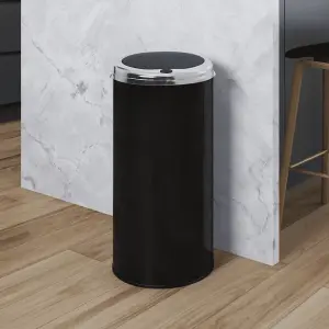 Inmotion 42L Black Stainless Steel Kitchen Waste Dust Bin