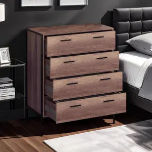 FWStyle 3pc Bedroom Furniture Set Bedside Table Chest Of Drawers Wardrobe