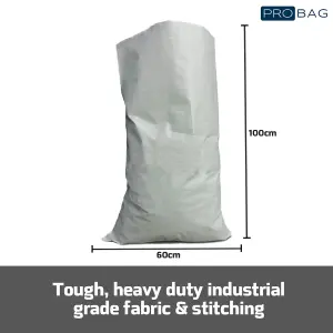 PRObag - Rubble Sacks - SUPER HEAVY DUTY - Industrial Grade Woven Polypropylene Builders Rubble Sacks