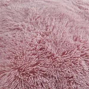 Cuddly Faux Fur Duvet Cover Set With Pillowcases Catherine Lansfield Size: Kingsize - 2 Standard Pillowcases, Colour: Blush