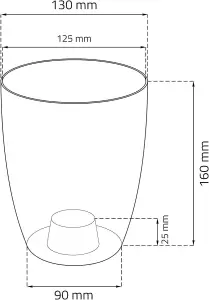 Plant Orchid Pot Plastic 3 Colours Gloss Oval Planter Transparent Clear 13 cm Green