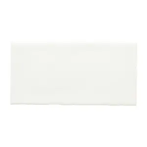 Vernisse White Gloss Plain Ceramic Indoor Wall tile, Pack of 80, (L)150mm (W)75.4mm