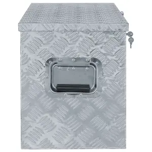 Berkfield Aluminium Box 90.5x35x40 cm Silver