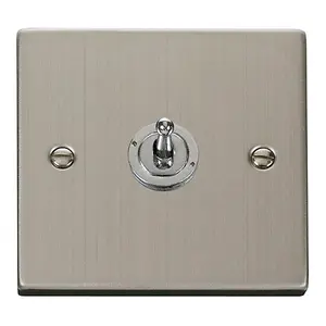 Stainless Steel 1 Gang 2 Way 10AX Toggle Light Switch - SE Home