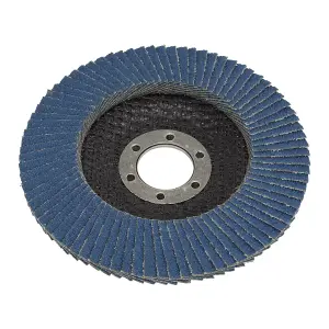 Sealey Flap Disc Zirconium 115mm 22mm Bore 40 Grit Abrasive Flaps FD11540