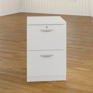 2 Drawer Filing Cabinet White