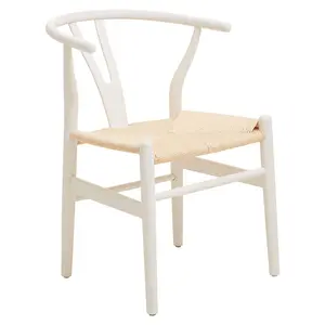 Decent Wishbone Antique White Chair, Scandinavian Swivel Dining Chair For Dining Room, Stylish Modern Chair