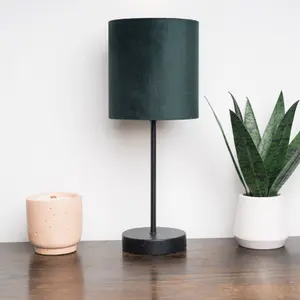 Hove Table Lamp with Green Shade