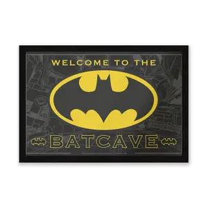 Official Batman Core Welcome To The Batcave Entrance Mat 40cm x 60cm dimension, Durable, Indoor Only