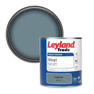 Leyland Trade Vinyl Matt Walls & Ceilings Emulsion Paint Chalky Blue (PPG1153-5) 1L