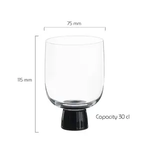 Oslo DOF Tumblers (Set of 2) Clear/Black