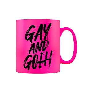 Grindstore Gay And Goth Mug Pink/Black (One Size)