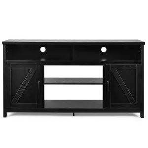 Costway TV Stand for TVs Up to 65" Modern TV Cabinet Media Console Table w/ Barn Doors