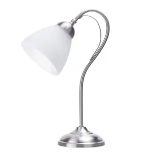 Litecraft Barcelona Satin Nickel 1 Light Table Lamp