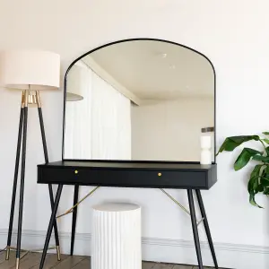 Jobu home - Yoko - Black Metal Gentle Arch Mirror - 95cm x 120cm