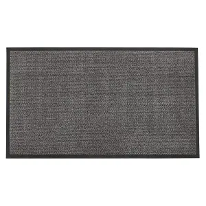 JVL Heavy Duty Barrier Anti-slip Door Mat, 80x120cm, Grey/Black