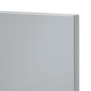 GoodHome Alisma High gloss grey Slab Highline Cabinet door (W)150mm (H)715mm (T)18mm