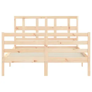 Berkfield Bed Frame with Headboard 120x200 cm Solid Wood