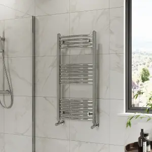 Right Radiators 1000x500 mm Curved Heated Towel Rail Radiator Bathroom Ladder Warmer Chrome