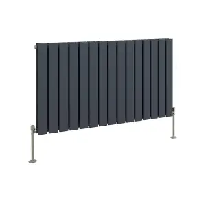 Right Radiators 600x1020 mm Horizontal Double Flat Panel Designer Radiator Anthracite