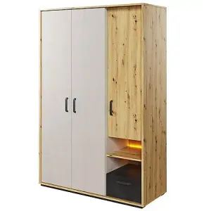 Ben Wardrobe with LED  Stylish Storage Solution for Your Living Room