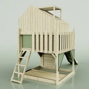 PolarPlay Kids Scandinavian Style Climbing Platform & Playhouse with Slide - Astrid Sage