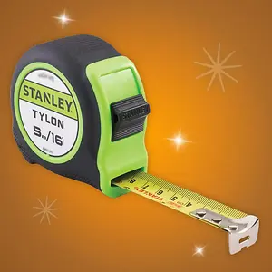 X3 Stanley Hi-Vis 5m 16ft Tylon Tape Measure Green STA130696NHV STA130602HG