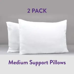 Slumberdown Feels Like Down Double Duvet 10.5 Tog All Year Round Quilt Summer Winter 2 Medium Support Pillows Washable