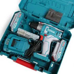 Total Li-Ion 20V Cordless Drill (with 2 x Batteries & Charger) - TDLI200528E