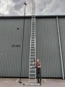 Triple Extension Ladder 3 x 15 Rung 10m Max Open Height 4.0m Closed