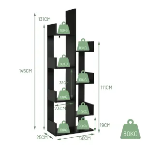 Costway 8 Tier Bookshelf Display Floor Standing Bookcase Storage Shelf for Living Room