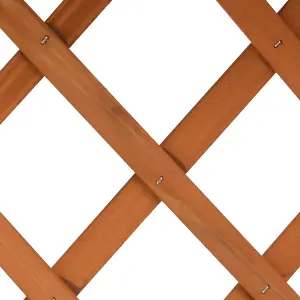 Berkfield Garden Trellis Planter Orange 45x30x74 cm Solid Firwood