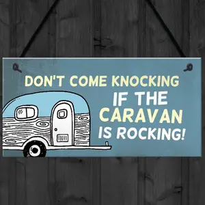 Funny Rude Caravan Sign Hanging Door Sign Caravan Accessories Friendship Gift