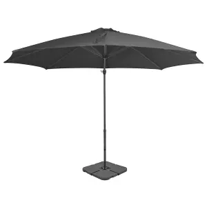 Berkfield Outdoor Umbrella with Portable Base Anthracite