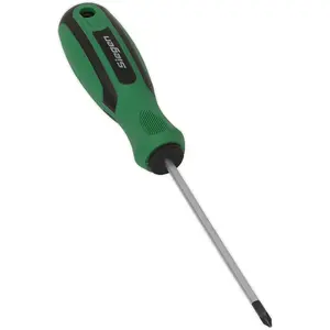 Premium Pozi Head 75mm Screwdriver with Soft Grip Handle and Chrome Vanadium Shaft