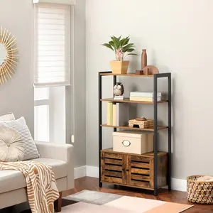 Alexys Bookcase Rustic Brown