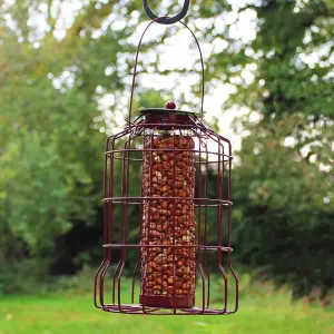 Metal Hanging Wild Bird Feeder - 3pcs Seed, Nut and Fat Ball Squirrel Proof