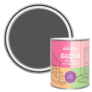 Rust-Oleum Graphite Gloss Interior Wood Paint 750ml