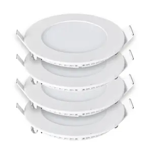 24W Recessed Round LED Mini Panel 280mm diameter (Hole Size 265mm), 3000K (Pack of 4)