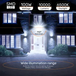 LED floodlight with faster connector 100W, 10000 Lumens, IP65, Day Light 6500K