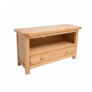 Lugo Waxed 1 Drawer TV Cabinet Wood Knob