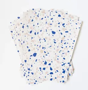 d-c-fix Terrazzo Blue Self Adhesive Vinyl A4 Craft Pack (10 sheets)