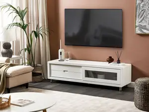 Beliani Modern TV Stand White PEMBORKE